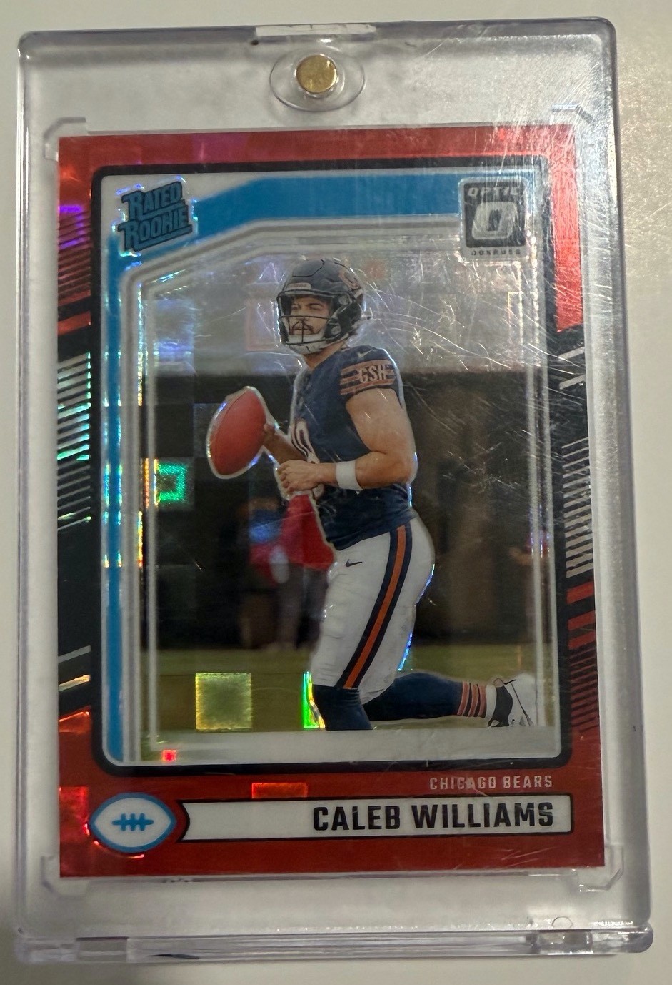 2024 Panini Donruss Caleb Williams RC #327 Optic Preview Red Pandora Prizm Bears