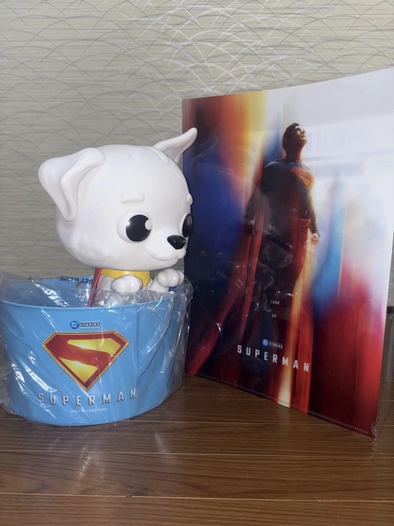 Superman 2025 Película Palomitas Cuenco con Estatuilla de Perro Extraíble...