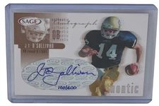 J.T. O'Sullivan 2002 Sage Hit Autograph /600 NCAA Football Card California #A30