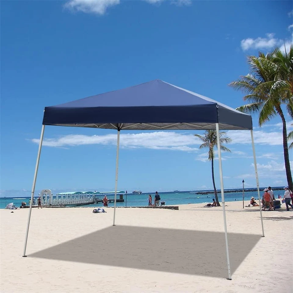Carpa con dosel de pierna inclinada Gazebo emergente de 10' x 10' portátil impermeable con bolsa de transporte Foto 3 de 4