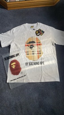 Bape Check by Bathing Ape T-Shirt White/Red Size Large