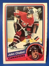 1984-85 O-Pee-Chee John Chabot Rookie Card #258 Montreal Canadiens RC. rookie card picture