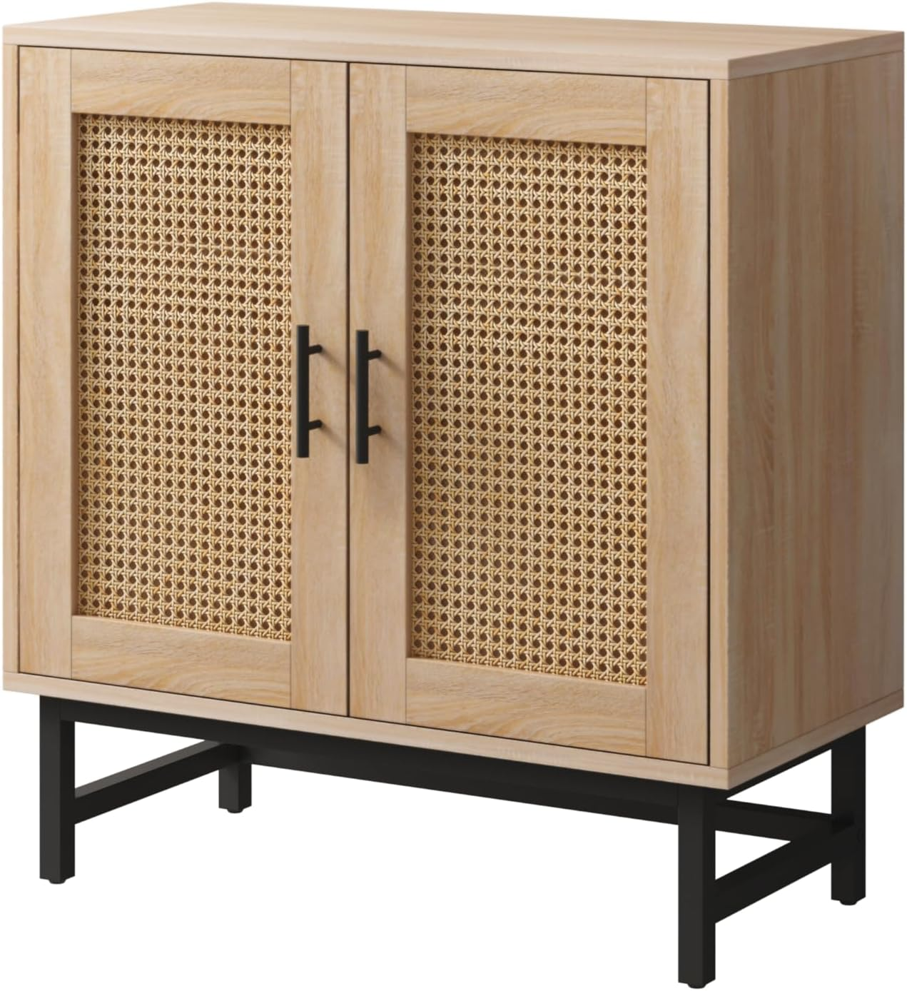 Sideboard Rattan Cabinet Storage Cupboard Buffet Unit Scandinavian Natural Oak