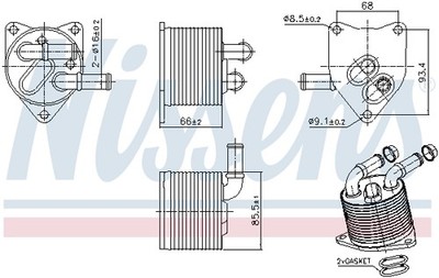 Fits DS DS 4, DS 5; CITROEN C4 II, C5 III automatic transmission oil cooler