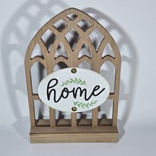 Wooden Home Sign for Home Decor- Freestanding Cutout Wooden Sign Decor