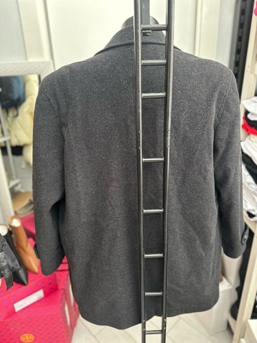 Charles Valentino Cappotto In Misto Cashmere Usato Uomo Man Tg52 Nero LLV1689 - Foto 3 di 7