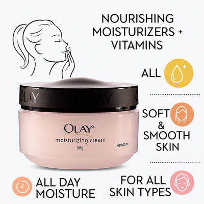 Olay Moisturizing Cream 50g Nourishing Hydrating Soft Smooth Skin Face Moisturiz