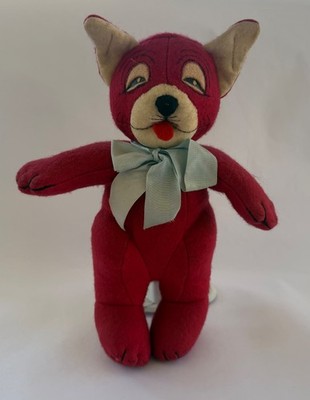 VINTAGE BONZO FELT CLOTH DOLL 10 INCHES ARGENTINA 1940'S
