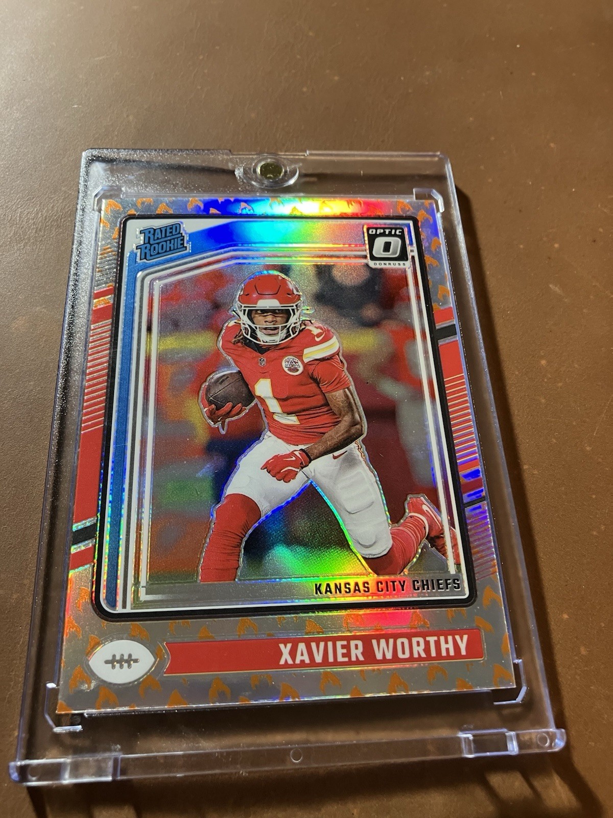 2024 Panini Donruss Optic Xavier Worthy Rated Rookie Fire Emoji SSP Chiefs #300