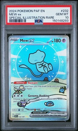 2024 POKEMON PAF EN-PALDEAN FATES SPECIAL ILLUSTRATION RARE #232 MEW EX PSA 10