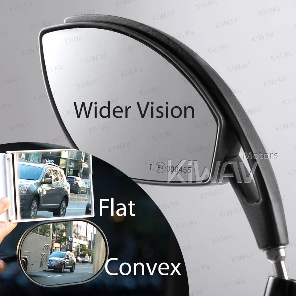 Espejo retrovisor plegable Orca negro se adapta a Kawasaki VN900 VN2000 Versys ER6N ajuste 360° Foto 3 de 4