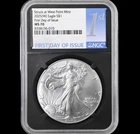 2025(W) Silver Eagle Struck at West Point Mint FDOI NGC MS 70 #8338156-010