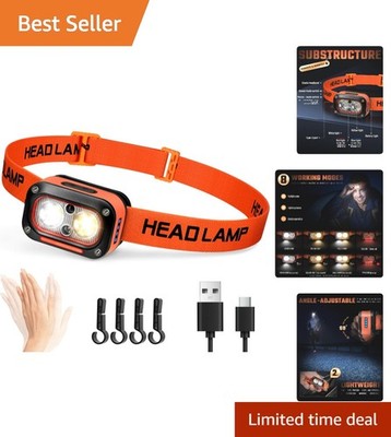 Super Bright Waterproof Headlight with Dual Light Modes for Outdoor Adventures