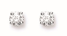 Image of 18ct White Gold Claw Set Diamond 0.25ct Stud Earrings ERD0114/OR