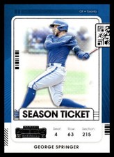 2021 Panini Contenders  George Springer #94 Toronto Blue Jays Baseball Card