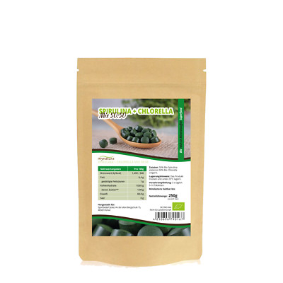 47,96 /kg Mynatur Spirulina + Chlorella Bio Algen Superfood Mix Tabletten, 250g