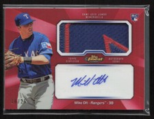 Mike Olt 2013 Topps Finest Rookie RC GU Jersey Patch Auto Red Refractor #16/25