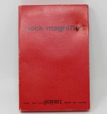 Vintage 60s HOFFRITZ Neck Magnifier Glass W/Original Box. Made In Japan