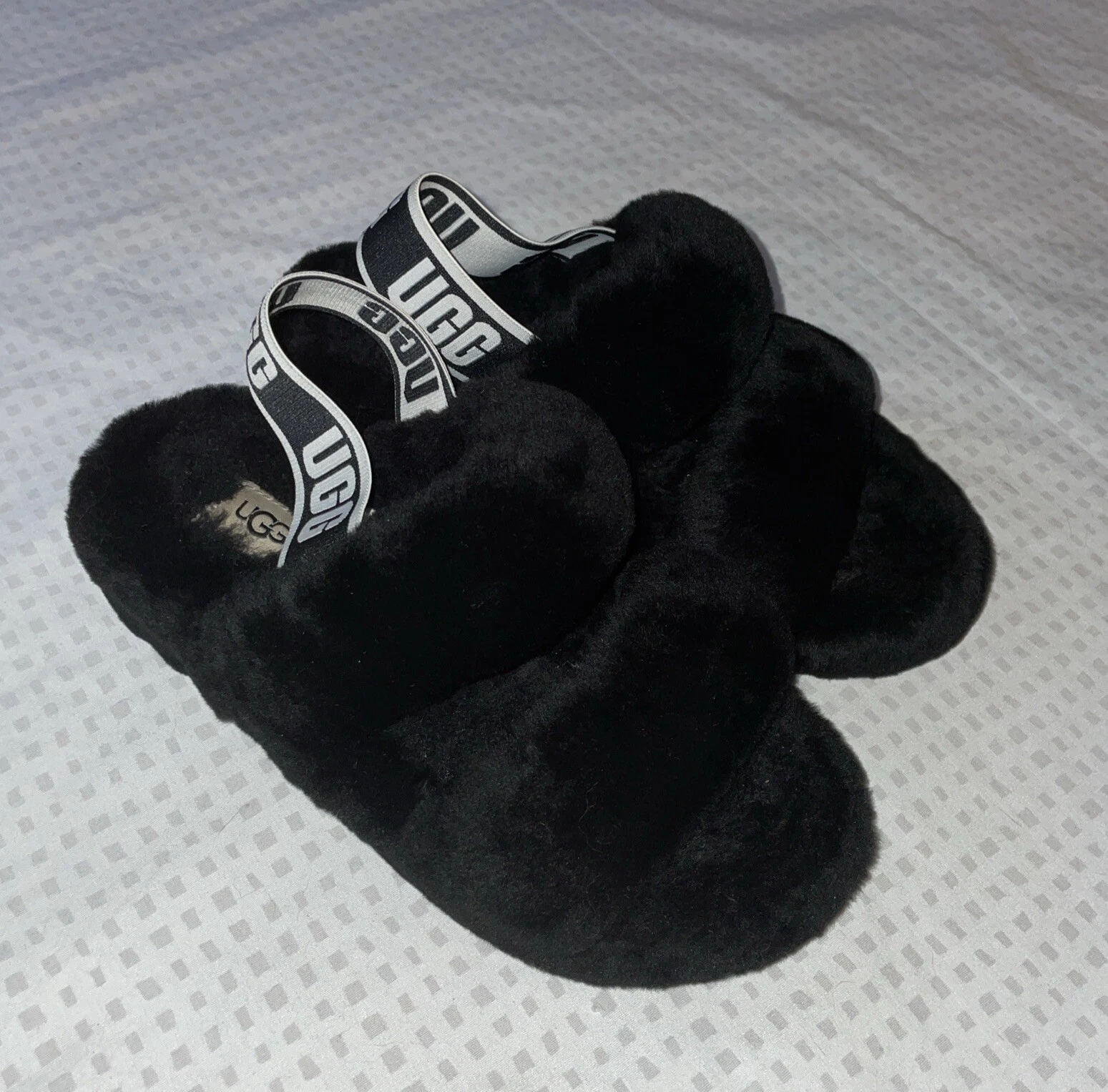UGG Fluff Oh Yeah slides slingback nero taglia 6