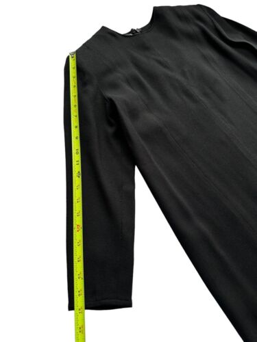 Vestido Hino Masculino para mujer talla 8 negro lana cuello redondo cambio lavado dobladillo vintage - Imagen 9 de 11