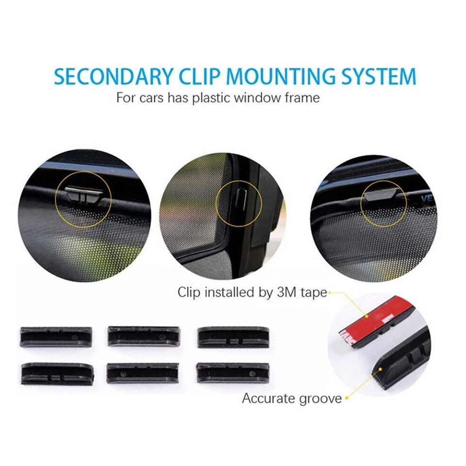 7Pcs Side Window Sun Shade Visor Reversible Shield Curtain For Audi Q7 2006-15 - Image 2 of 4