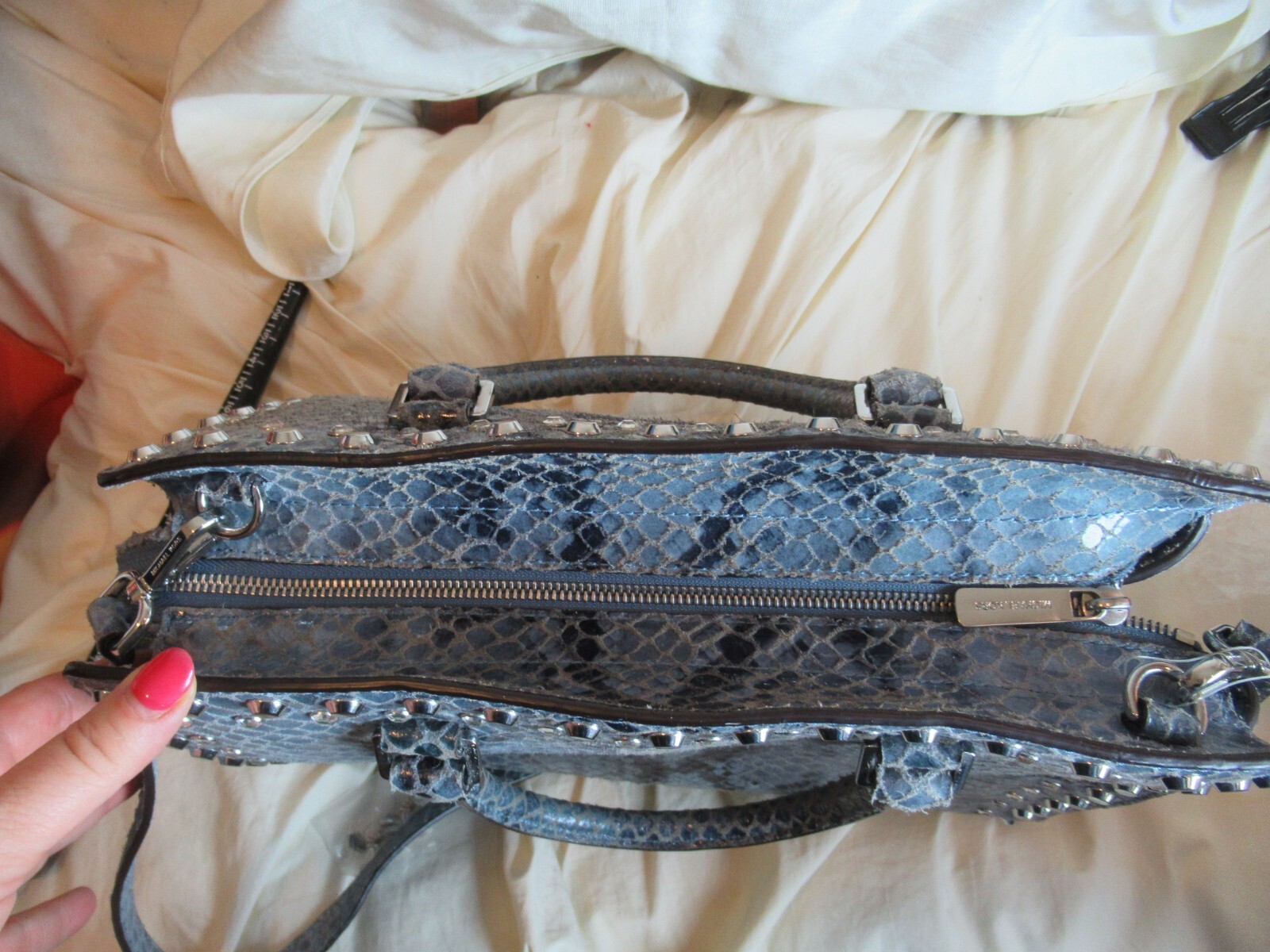 MICHAEL KORS SHOULDER BAG PYTHON EMBOSSED LEATHER… - image 14