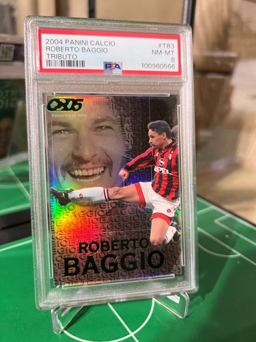 2004-05 PANINI CALCIO CARDS C05 TRIBUTE TB3 ROBERTO BAGGIO AC MILAN GRANDI PSA 8 - Picture 8 of 24