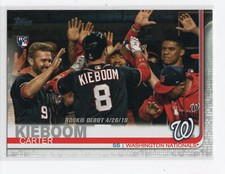 2019 Topps Update Base #US208 Carter Kieboom Rookie Debut Washington Nationals