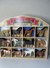 Melissa and Doug 10592 Pasture Pals 12 Collectible Horses toy set flocked horses