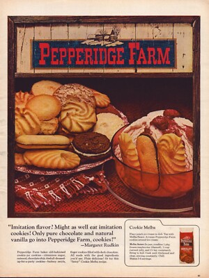 1966 Pepperidge Farm Cookies Print Ad Cookie Melba Recipe