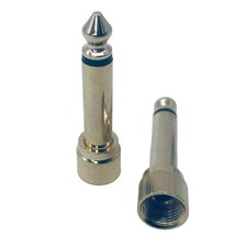 10x 6.35mm 1/4" Mono Male to 3.5mm Female Audio Adapter Connector Screw On Gold