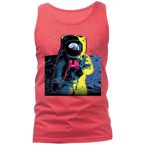 Colorful Astronaut Funny Joke Humor Humorous Graphic Novelty Tank Top - Picture 8 of 11