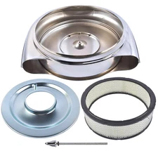 Round Air Cleaner Kit Fits for Cadillac Oldsmobile 1951-1956 Chrome Plated Steel
