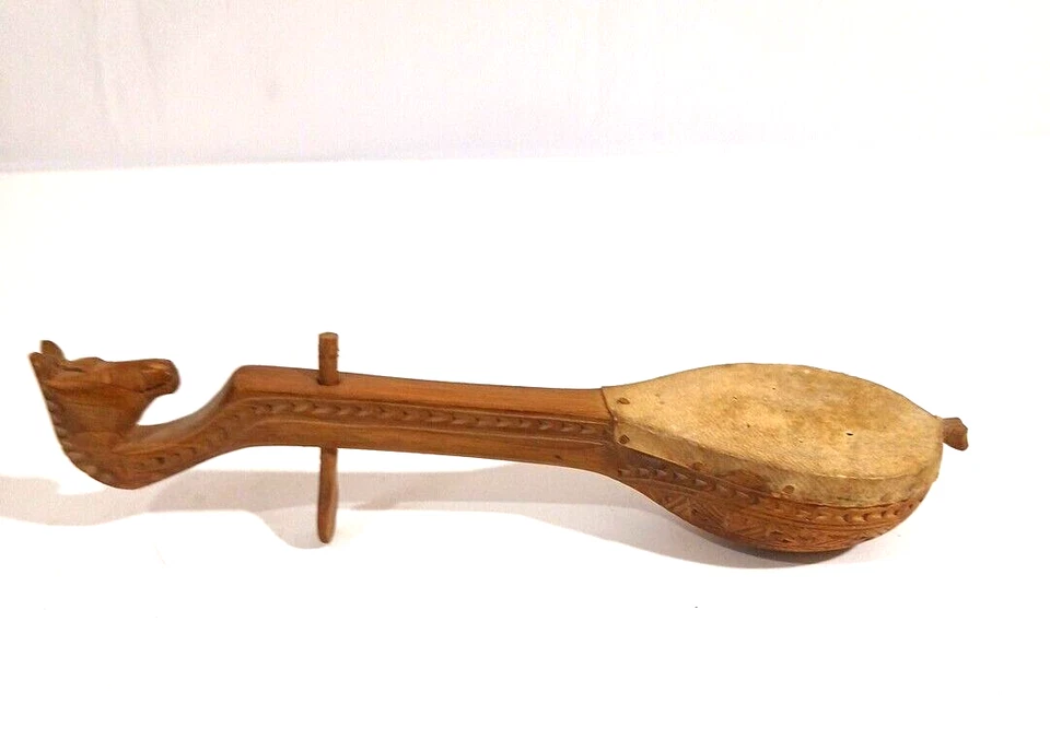 Vintage Carved Horse Head Balkan Guise Instrument Miniature 10.5" - Image 3 of 4