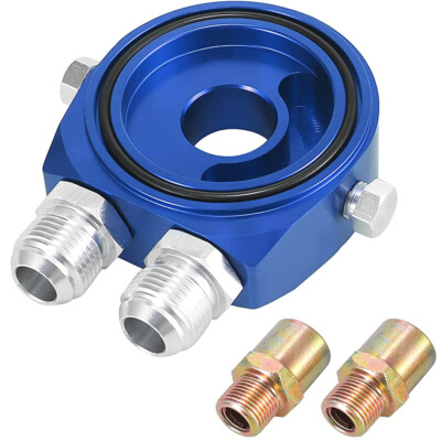 M20x1.5 Oil Gauge Turbo Filter Sandwich Cooler Adapter Plate Bypass Kit Aluminum