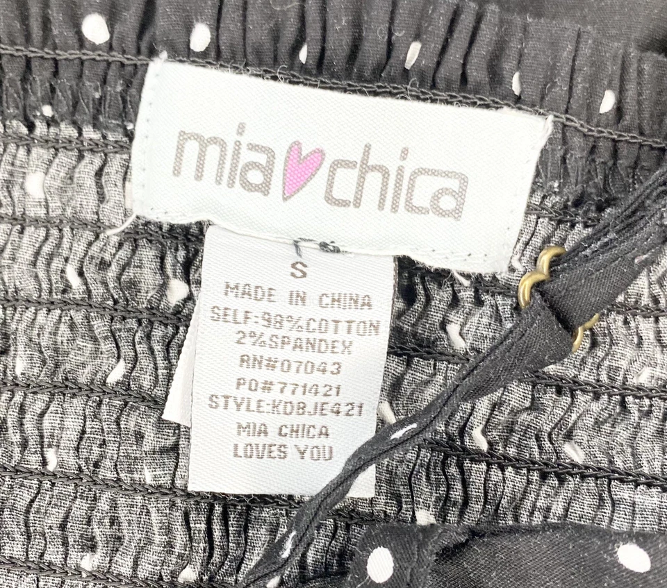 Vestido de sol Mia Chica blanco y negro a lunares niñas talla pequeña correas ajustables Foto 3 de 3