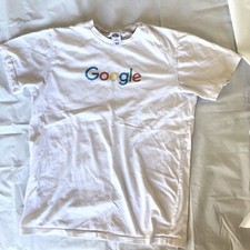 Vintage Y2K Google Hanes US Tag Shirt Sz Medium Made In USA