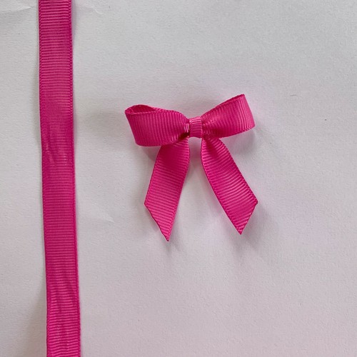Hot Pink Hand Tied 20 Bow Pack 13mm solid Grosgrain Ribbon Crafting Card Making - Picture 5 of 8