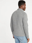 Men's Old Navy Mock Neck 1/4-Zip Soft Knit Sweater in Heather Grey Size S - NEW — photo 3