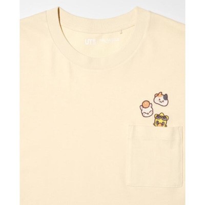 NWT Uniqlo Final Fantasy 14 FFXIV Chocobo Moogle Cat Pocket T-shirt Unisex M