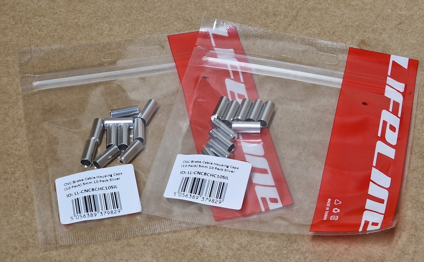Lifeline CNC Brake Cable Housing Caps (2 x 10 Pack) - 5mm - Silver