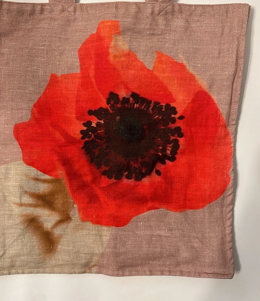 Nuevo Shopper de Tela Zara Rosa Espalda Flor Grande Foto 3 de 4