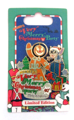 WDW MVMCP 2007 STITCH and GINGERBREAD MAN CHRISTMAS SPINNER PIN