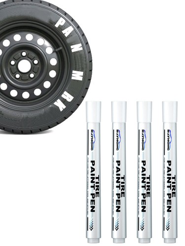 4x White Paint Pen Marker Waterproof Permanent Car Tire Lettering Rubber Letters - Picture 12 of 12