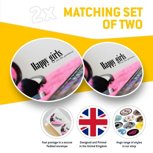 2 x Vinyl Stickers 20cm - Happy Girls Teenager Make Up Brush #45288 - 第 2/8 張圖片