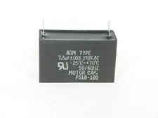 AID CAPACITOR 7.5UF 370VAC , 7.5mFD COMPACT Motor Run Capacitor MADE IN TAIWAN.