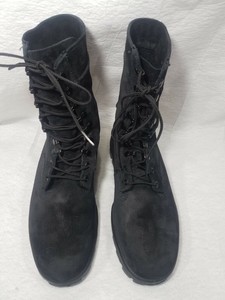 black suede work boots