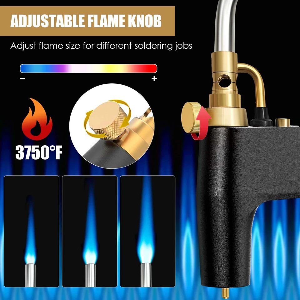2 peças Mapp tocha propano cabeça gatilho partida soldagem brasagem tocha soldagem chama de soldagem - Imagem 4 de 4