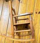 Vintage SLAT Wood Mini Child Doll Rocking Chair Ladder Back Rocker Shaker? Styl — photo 5