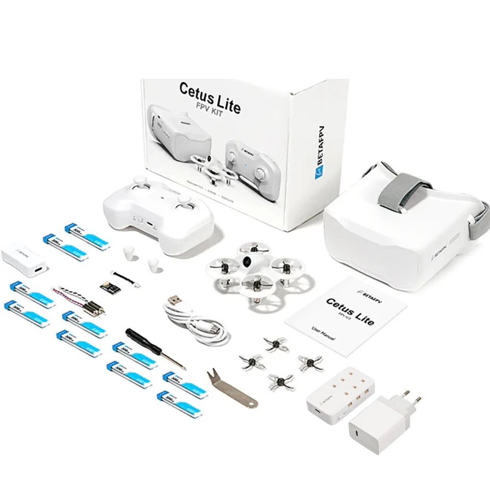 BETAFPV Cetus Lite FPV Frsky D8 LiteRadio1 5.8G 14DBI VR02 Goggles VTX RC Drone - Image 3 of 4